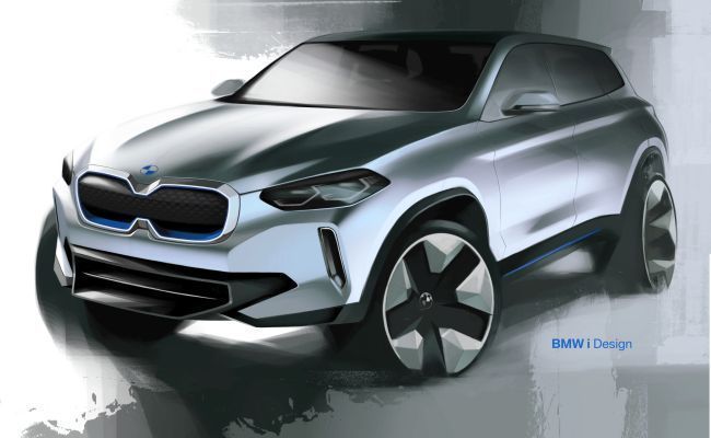 Der BMW Concept iX3: angetrieben von einem 200-kW-E-Motor und dank 70-kWh-Akku mit einer Reichweite von 400 km. (BMW)