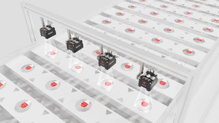 Der Sensor IVS 108 von Leuze Electronic erkennt aufgedruckte Informationen auf Verpackungen. Im Hinblick auf Einrichtung und Installation ist der Sensor sehr benutzerfreundlich. (Bild: Leuze)