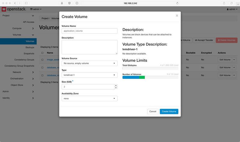 Das Bereitstellen neuer Ressourcen ist denkbar einfach.  (OpenStack Foundation)