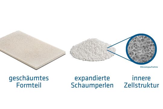 Damit der Leichtbau mit schäumbaren Kunststoffen nicht an den modernen Anforderungen scheitert, bietet Ensinger jetzt Partikelschäume aus hochleistungsfähigen Thermoplasten wie etwa PEEK an. Hier mehr dazu ...(Bild:  Ensinger)