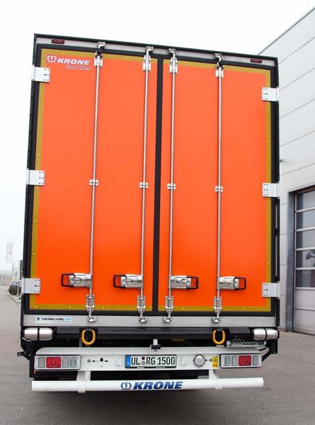Heckportal des Krone-Trailers mit Door Protect. (Bild: Press'n'Relations)