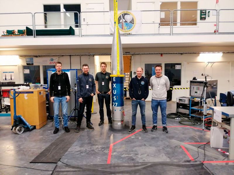 Das neue 3D-Druck-Verfahren wurde in dieser Höhenforschungsrakete getestet. Das Forscherteam war bei ihrem Start im Esrange Space Center in Schweden dabei.  (Bild: Hochschule München)