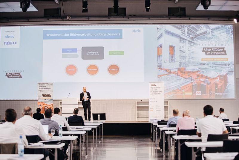 Impressionen der Fachtagung „Mehr Effizienz im Presswerk“ am 15. September 2021 in Würzburg. (Bild: VCG)