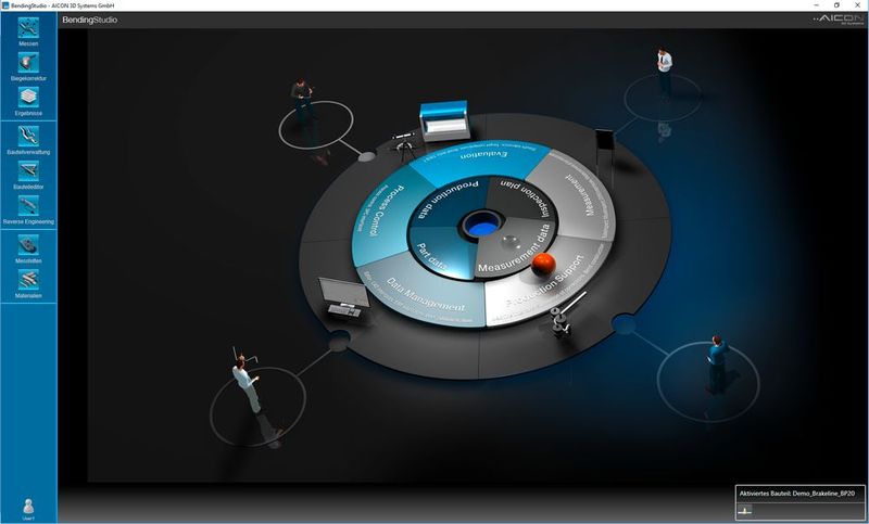 Die Software Bending Studio verknüpft alle zu einem Bauteil gehörenden Daten. (Bild: Aicon 3D Systems)