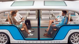 Autonome Elektrofahrzeugplattform für den urbanen Einsatz: Das Intelligent Dynamic Driving Chassis (IDDC) von ZF ist ideal für wegweisende Fahrzeugkonzepte wie den Rinspeed „Snap“. (Rinspeed)