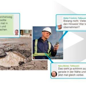 Per Messenger lassen sich Fotos baulicher Mängel in der Stadt direkt übertragen