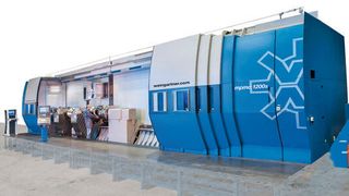 Mit den riesigen Bearbeitungszentren der Mpmc-Baureihe von Weingärtner werden zig Tonnen schwere Wellen bearbeitet. (Bild: Weingärtner)