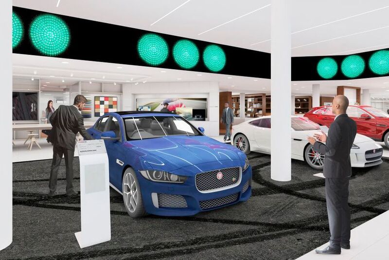 Die Ausstellungsfläche bietet genügend Platz, um rund 100 Fahrzeuge in Szene zu setzen. (Jaguar Land Rover)