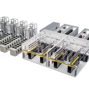Durch modulare Systeme wie MegaMod HDX von Vertiv sollen sich KI-Rechenzentren mit einer hybriden Kühlung schneller aufbauen lassen.(Bild:  Vertiv)