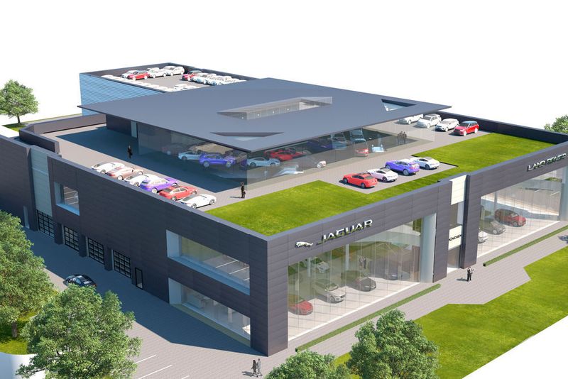 Jaguar baut eine neue Repräsentanz in München. Der dreistöckige Neubau soll 2018 fertig gestellt werden. (Jaguar Land Rover)