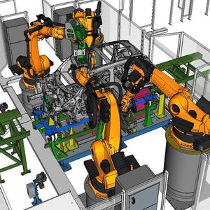 Tecnomatix erleichtert die Roboterprogrammierung.