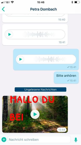 Auch der Austausch von Images ist mit problemlos Ginlo möglich (Smartphone). (Dombach)