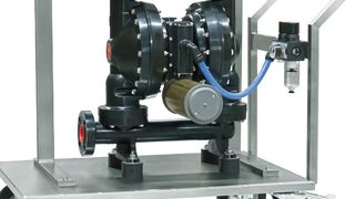 Die 2''-PVDF-Pumpe ist druckluftbetrieben und elektrisch leitfähig. (WP-ARO)