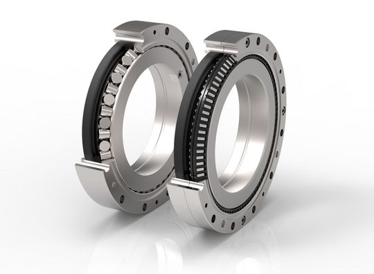 Das XZU Schrägnadellager gehört zu Schaefflers Produktinnovationen, die einen signifikanten Beitrag zur Senkung der Total Cost of Ownership leisten sollen: Bei identischem Bauraum bietet es 30 Prozent mehr Kippsteifigkeit als Kreuzrollenlager. (Bild:  Schaeffler)