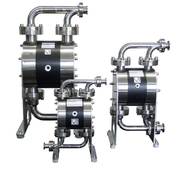 The new pumps by Almatec are ideal for food and beverage applications because they feature food-grade wetted materials and a construction that enables clean-in-place. (Almatec Maschinenbau)