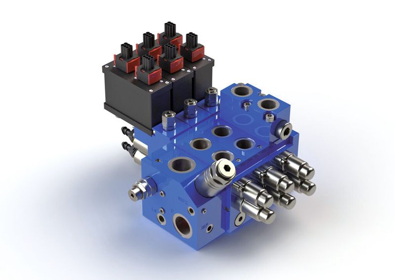 Bild 3: Das Ventil basiert auf elektronisch gesteuerten elektromechanischen Funktionen anstatt auf starrer Kopplung. (Bild: Wessel-Hydraulik)