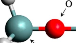 Disiloxane molecule structure in linear form.  (Dr. Kenta Hongo from JAIST.)