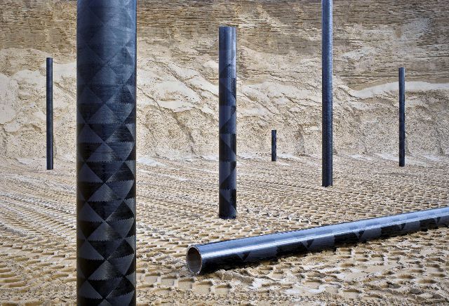 Gewinner Materialica Design & Technology Award: Faser- und textilbewehrte Formholzprofile von der TU Dresden – Institut für Stahl- und Holzbau.  (Bild: Munich Expo)