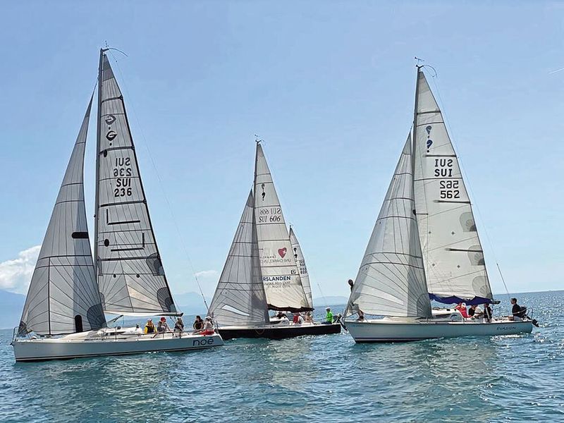 C'est sous un beau ciel bleu que les participants ont pu profiter de la régate sur le Léman. (Source : MSM)