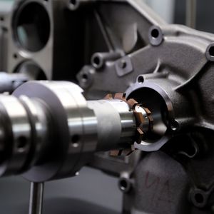 Interessante modulare Kombilösung mit dem RX-Circo-Tec-Reibsystem zum Reiben von Pass-Bohrungen eines Getriebe-Gehäusedeckels.