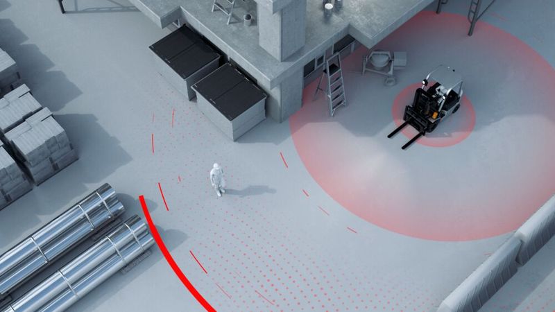 Weil die Zone-Safe-RFID-Technologie keine Sichtverbindung erfordert, werden Tags und ihre Träger ungeachtet von Hindernissen, toten Winkeln, widrigen Wetterbedingungen oder schlechter Sicht zuverlässig erkannt. (Bild: Brigade Electronics)