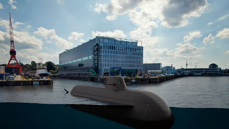 Thyssenkrupp Marine Systems eröffnete am Dienstag eine neue Werft. Hier sollen U-Boote des Typs 212CD hergestellt werden.(Bild:  Thyssenkrupp Marine Systems)