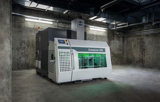 Das Bild zeigt die Brikettpresse Greenline S50 von Atna. (Bild:  ATNA)