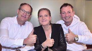 Oliver sound horn (l.), Dagmar Ziegler and Nils Kaufmann, the leadership team of cloud buddies form. 