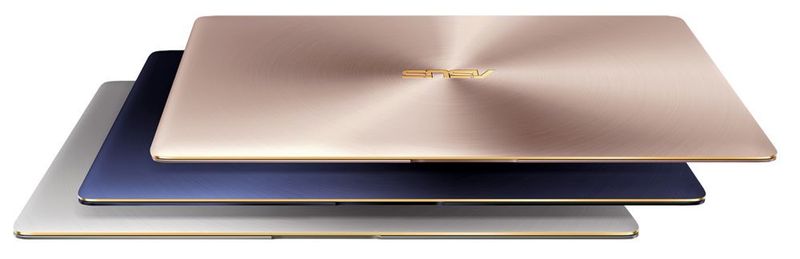 Das in Royal Blue, Rose Gold und Quartz Grau gehaltene Metallchassis des Notebooks ist flacher als das eines Macbook Air. (Asus)