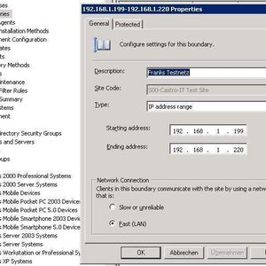 Abbildung 1: Hier kann der IP-Bereich für den Standort eingestellt werden. Leider können hier nicht mehrere getrennte, sondern nur ein geschlossener Bereich eingestellt werden.
