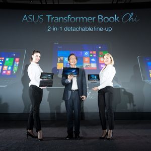 Stolzer Vater: Der Asus Chef Jonney Shih präsentierte auf der Asus-Pressekonferenz die drei neuen Transformer-Chi-Modelle.