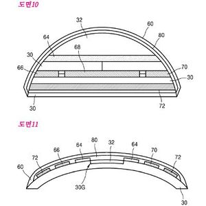 Diagramm der smarten Linse: Samsung hat bei der südkoreanischen Patentbehörde einen Antrag auf Kontaktlinsen mit einer eingebauten Kamera und Sensorik vorgestellt, die über Blinzeln gesteuert wird.(Bild:  Samsung/KOREA intellectual property right service (KIPRIS))