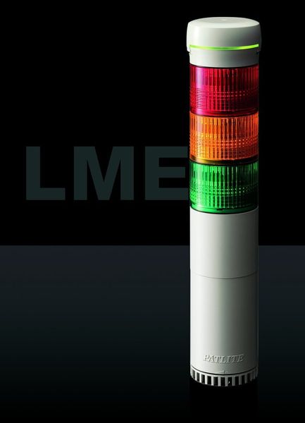 Die drahtlose Applikation wird einfach auf das oberste LED-Modul der Signalleuchte – hier auf die LME – aufgesetzt. (Patlite)