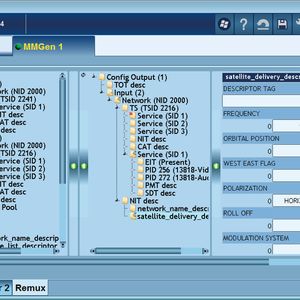 Bild 1: Mit dem Remultiplexer können Transportströme in Echtzeit unterbrechungsfrei modifiziert werden. Tabellenparameter, wie hier im Beispiel die Parameter einer NIT (Network Information Table), lassen sich auf einfache Weise verändern.