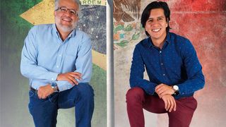 Juan José Chaparro Schmiel (links), Leiter der Tochtergesellschaft in Brasilien, und Gerardo Montenegro Aznar (rechts), Leiter des Standorts in Mexiko, freuen sich auf die neue Herausforderung.  (Helukabel)