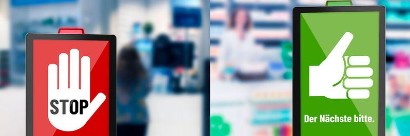 Die Signalgebung und Sicherheitshinweise des Digital Butler sind kultur- und sprachübergreifend verständlich und vermitteln den Kunden einen fairen und transparenten Ablauf.(Bild:  Apostore)