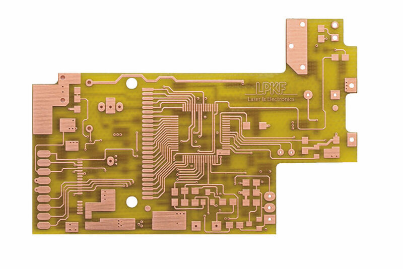 Schaltung auf doppelseitigen FR4 mit dem LPKF ProtoMat S64 erstellt (LPKF Laser & Electronics)