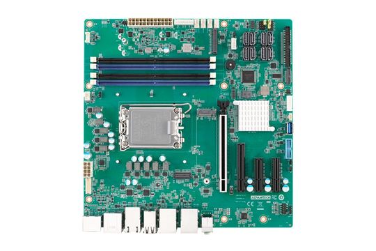 The industrial motherboard (pictured: the AIMB-588 B1 from Advantech) provides the computational foundation for parallel image and AI data processing in modern OCT systems with multi-core support, DDR5 memory, and PCIe expandability.(Image: Advantech Europe)