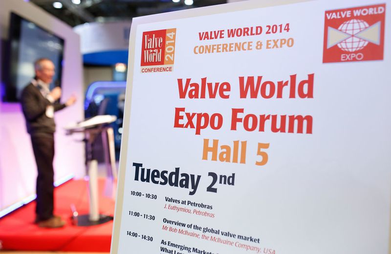 More than 660 exhibitors from 40 nations attend Valve World Expo in Düsseldorf. The whole range and variety of industrial valves will be presented in three halls at Düsseldorf fairgrounds. (Messe Düsseldorf/ctillmann)