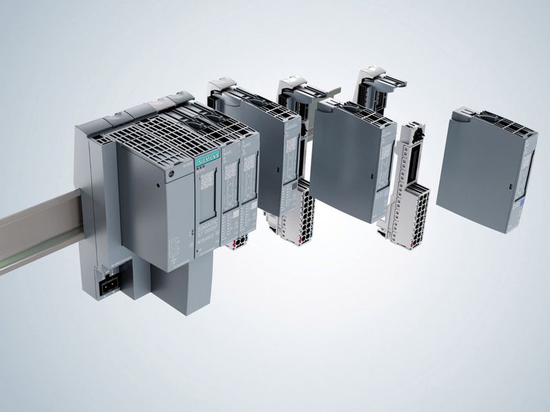 Durch den modularen Aufbau der dezentralen Peripherie lässt sich bis zu 50% Platz im Schaltschrank sparen. (Siemens)