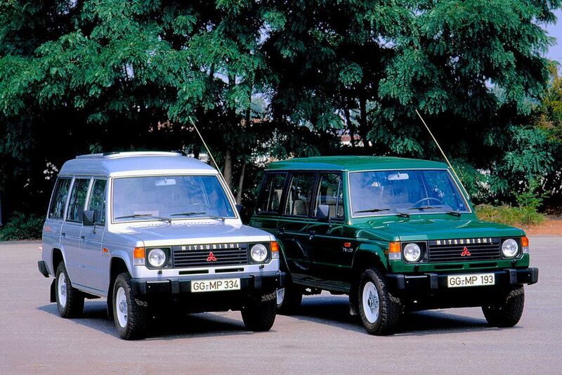 Dieses Bild zweier Mitsubishi Pajero stammt aus dem Jahr 1983. (Mitsubishi)