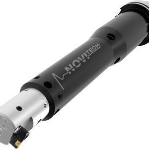 Wenn es um das Bohren mit lang auskragenden Werkzeuge geht, empfielt Wohlhaupter den Griff zum Novitech, weil das System die sonst auftretenden Schwinungen sehr gut dämpfen kann.