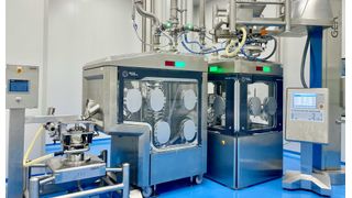 Tableting equipment in the high potency oral drug product manufacturing facility in Wuxi city, China. (Source: Wuxi STA)