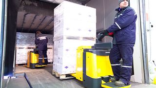 Das neue System „ShockProtect“ von Jungheinrich absorbiert beim Hubwagen ERE 120 fast alle Stöße durch Bodenunebenheiten. (Archiv: Vogel Business Media)