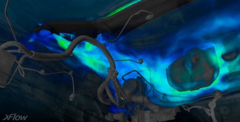 Die Technologie von Next Limit Dynamics wird verwendet, um die Leistungsfähigkeit von komplexen Konstruktionen zu prognostizieren und zu verbessern, die einer Fluidströmung ausgesetzt sind. (Dassault Systèmes)