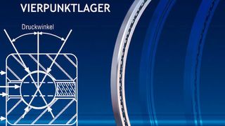 Im vorliegenden Anwendungsfall kommen Vierpunktlager zum Einsatz, die in vielen Anwendungen zwei Lager ersetzen können. (Rodriguez)