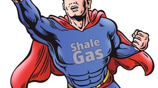 Benefiting from the shale gas bonanza, the American chemical industry is ready to fly like Superman. (Illustration: Fotolia © ianrward)