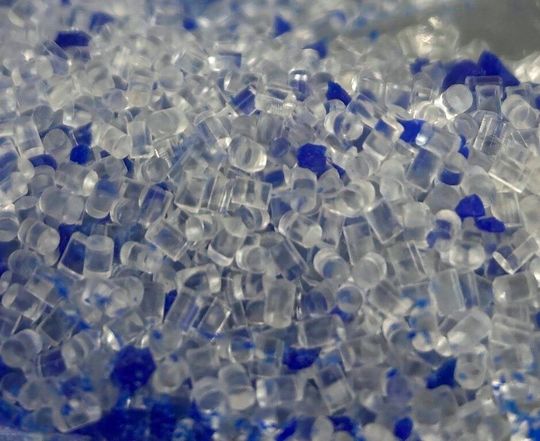 Recyclable thermoplastic silicone in pellet form before moulding(Source:  Shin-Etsu Chemical)