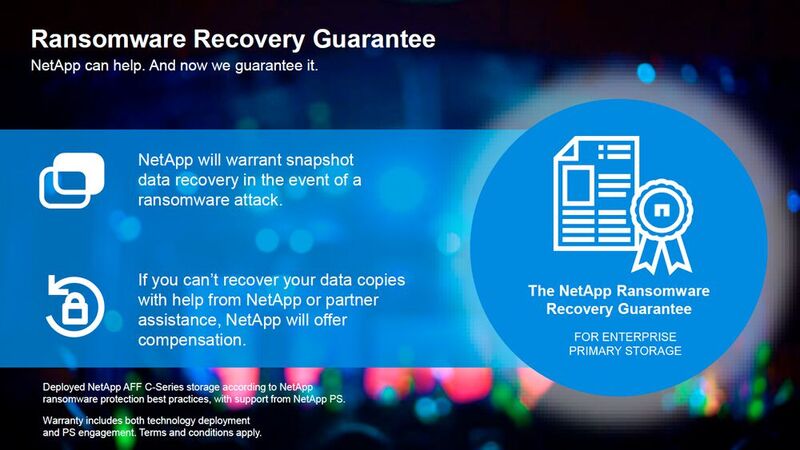 NetApp gibt seit Mai 2023 eine Ransomware Recovery Guarantee. (Bild: NetApp)
