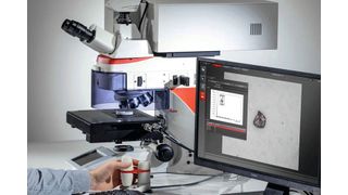 Das DM6 M LIBS 2-in-1 bietet eine integrierte chemische Analyse (Leica Microsystems)